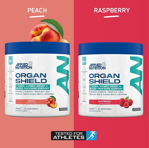 Applied Nutrition Advance Organ Shield Support Supplement For Over 40s 300g | 30 Servings | Respberry
