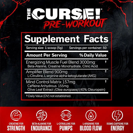 JNX SPORTS THE CURSE Powerfull Pre Workout