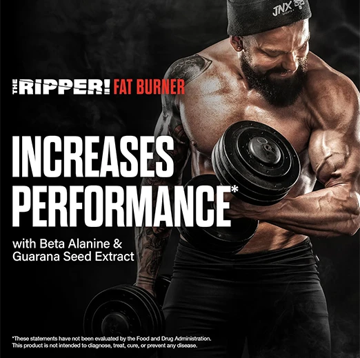 JNX Sports The Ripper Shredding Thermogenic Fat Burner, Pre-Workout  30 Servings
