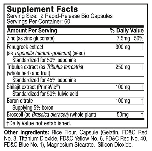 MuscleTech Testosterone Booster for Men, AlphaTest for Muscle Growth, Stamina & Energy - 120 Pills 60 Servings